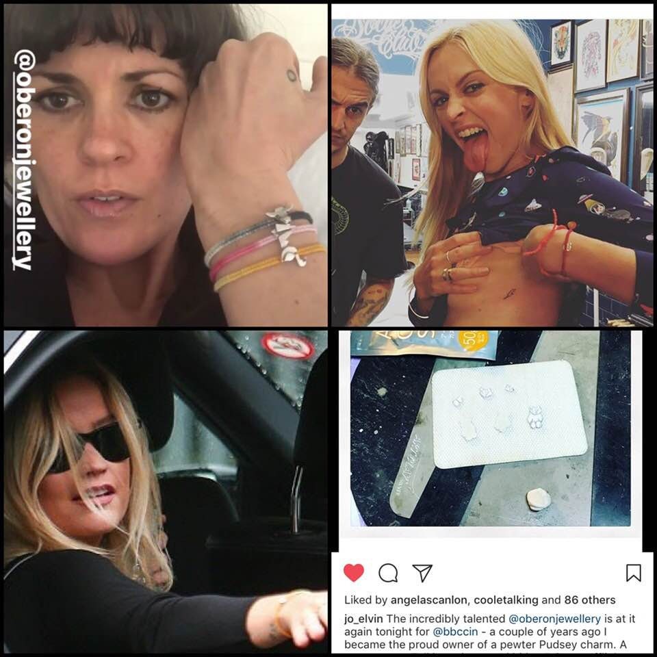 A beautiful blue leather, cotton and sterling silver friendship bracelet with a gorgeous unique handmade fine silver 0rca.